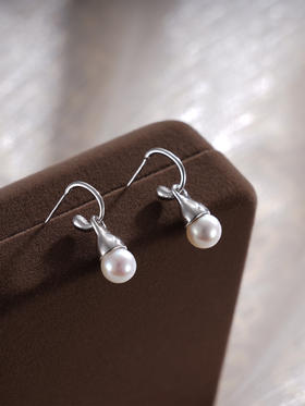 子佩集S925银珍珠耳钉【E4430】纯银珍珠2409