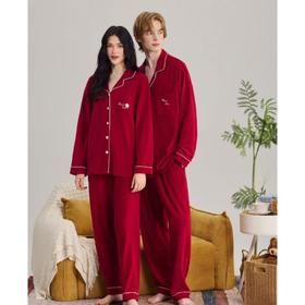 达尔丽高密绒布男士家居服