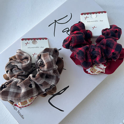 复古俏皮元气咖红对圈配饰-纪念日百货门店同款167796995 商品图1