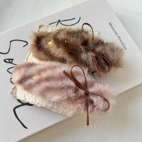 时尚潮流线条豹毛绒盘发夹-纪念日百货门店同款167950155