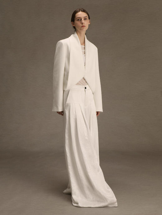 ranyepersonal｜PARADOX25BA01-2 粗斜纹白色短款西装 [ 白 ] 商品图7