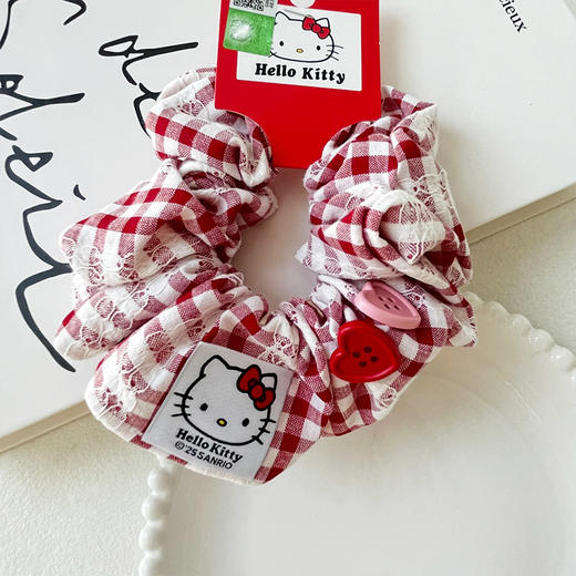 少女甜美风红格纹KT发圈-纪念日百货门店同款167749208 商品图1