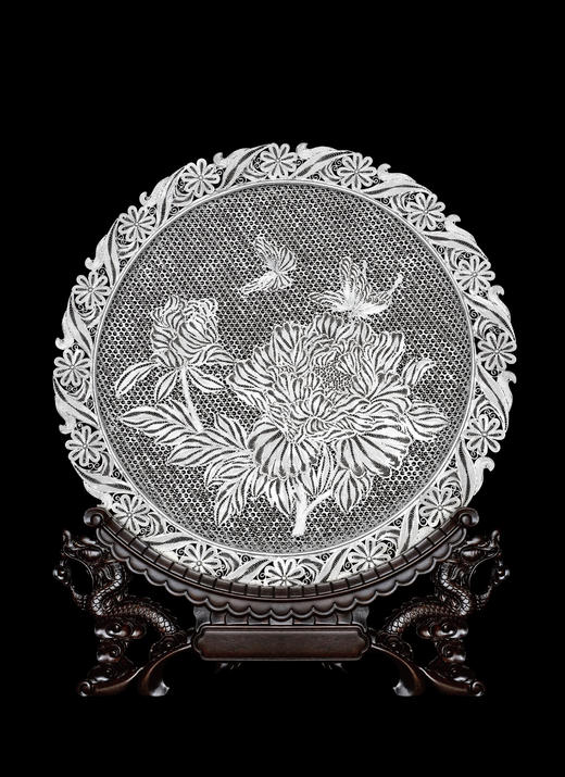 子佩集S999银纯手工制作【花蝶绮梦】花丝盘大师工坊原创设计【DWFG】蝶舞富贵2409 商品图0