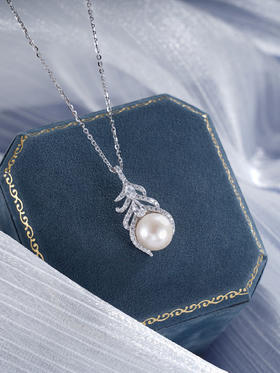 子佩集S925银珍珠套链【YL-6425101】纯银项链羽毛2412