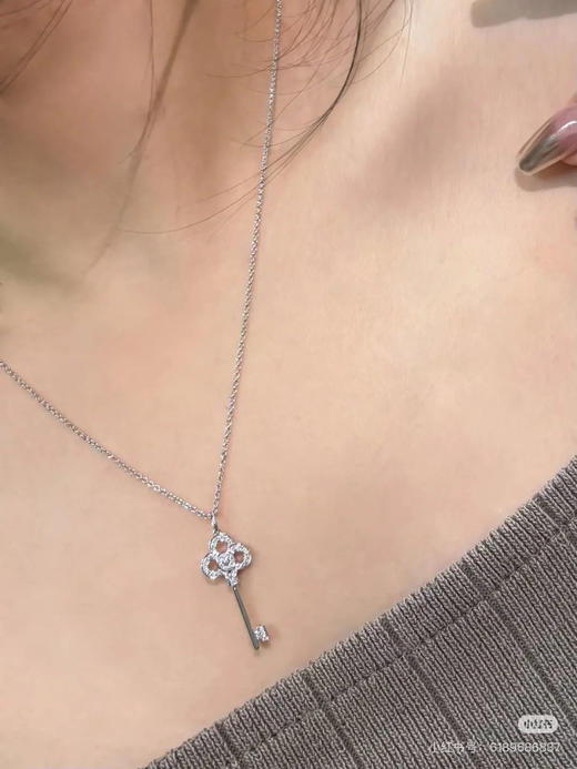 蒂芙尼 铂金 镶钻 钥匙 项链 商品图2