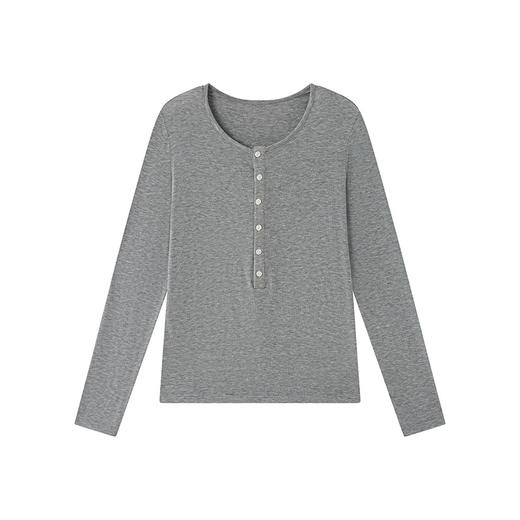 天丝醋酸羊毛打底衫 秋冬新款圆领修身针织衫纯色条纹长袖上衣 商品图4