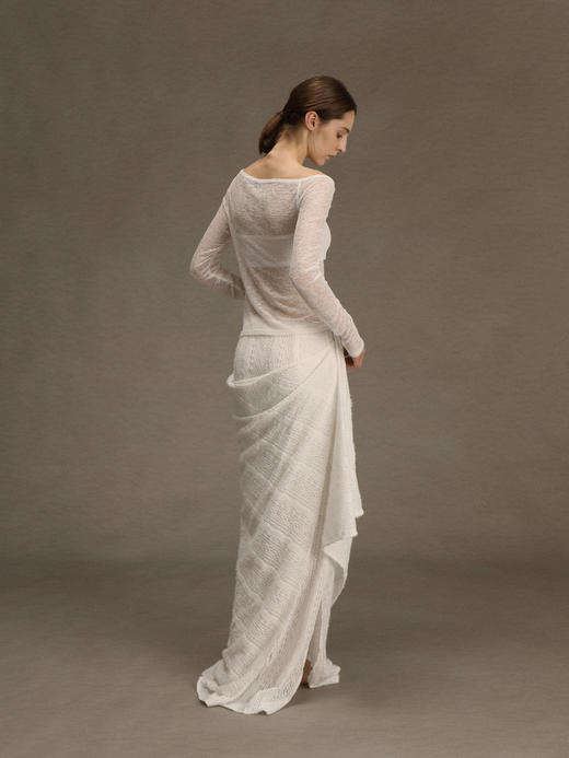 ranyepersonal｜PARADOX25RO02-1 不规则褶皱白色打底衫 [ 白 ] 商品图4