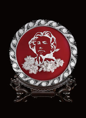 子佩集S999银纯手工制作【橘子洲头】花丝盘纯银摆件大师工坊原创设计【JZZTHSP】2409