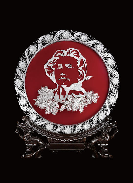 子佩集S999银纯手工制作【橘子洲头】花丝盘纯银摆件大师工坊原创设计【JZZTHSP】2409 商品图0