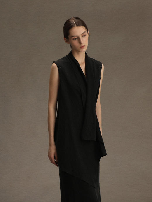 ranyepersonal｜PARADOX25RO04-2 不规则可拆卸黑色上衣 [ 黑 ] 商品图14