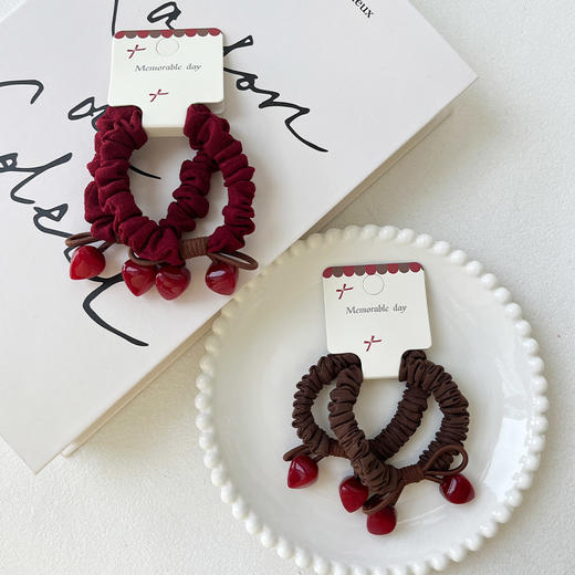 FGKH复古樱桃造型发圈对扎-纪念日百货门店同款167796709 商品图1