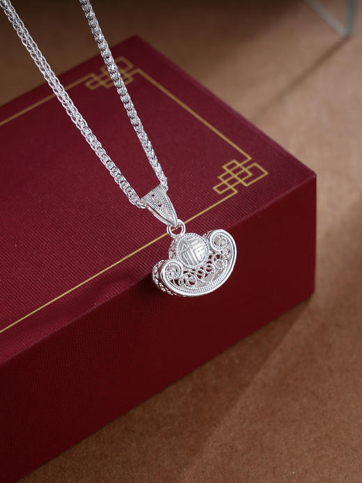 子佩集S990银【宝财之影】吊坠【MX007】花丝(不含链)2411 商品图0