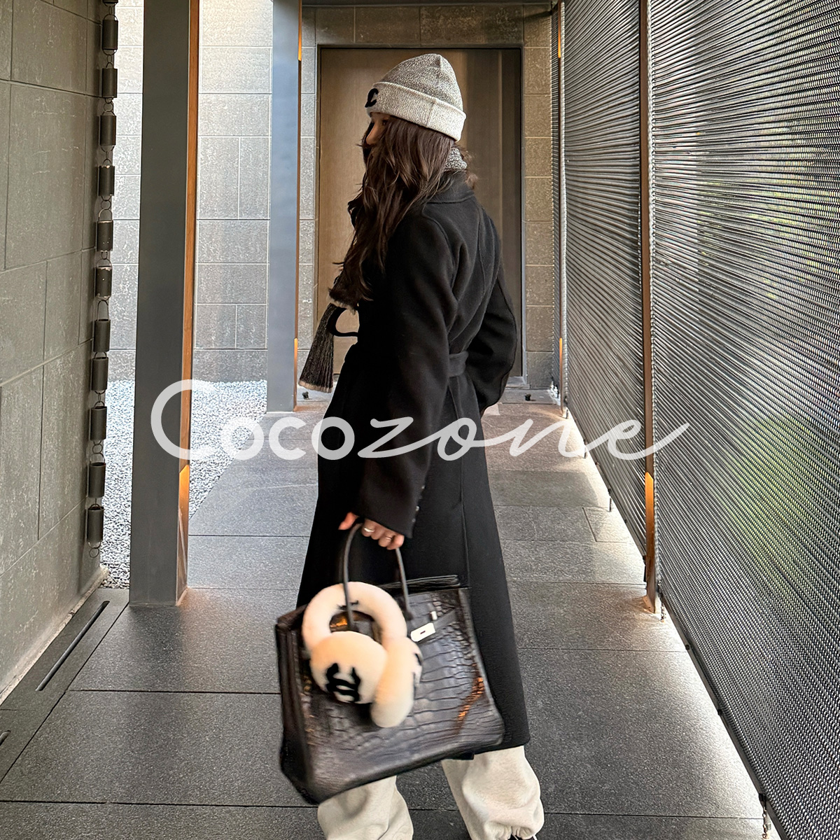 COCO ZONE 刘 一一“雅典大衣”山羊绒混绵羊毛毛呢外套CD2A3150