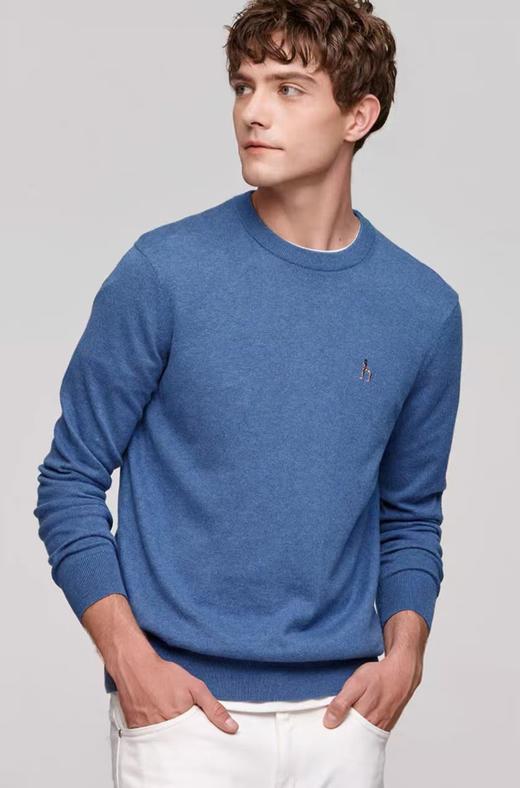 hazzys哈吉斯秋冬新款男款简约打底羊毛衫毛衣 商品图3