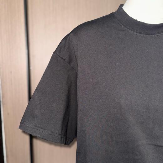 巴黎家纯色后背字母图案休闲T恤 商品图12