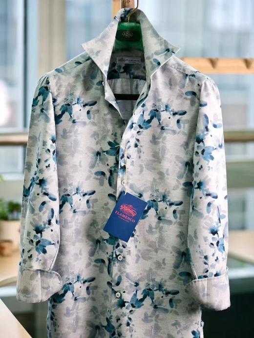 「36色可选」Flamenco 印花法兰绒埃及棉意式工艺衬衫 商品图4