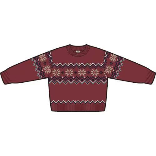 佐丹奴童装25年新款混纺费尔岛缇花节日感毛衣03055620 商品图0