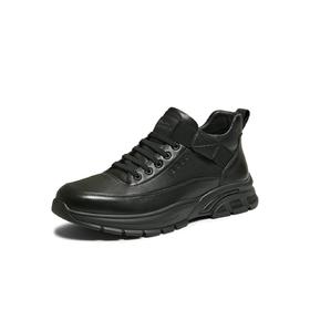 【云粉节】BF楼百思图25冬季新款简约保暖加绒户外休闲运动真皮男鞋72396DD5吊牌价999，现价500