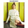 MAXRIENY贵雅新中式毛呢大衣2024新款收腰系带绵羊毛外套中长款(货号:MS85CT510) 商品缩略图1