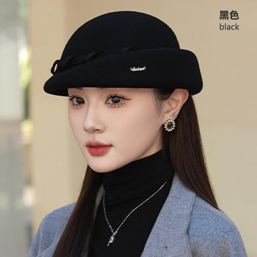 【服饰鞋包】-法式赫本风毛呢贝雷帽文艺澳洲羊毛复古毡帽 商品图4