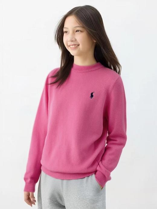 【清仓价】不参与退换 -100%羊毛 玫粉色大童羊毛针织衫喜出 商品图0