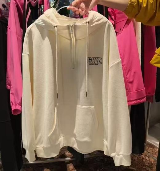 NC连帽拼接抽绳宽松卫衣51015（白）冬季254011570321 商品图0