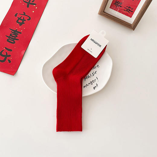 新年红色袜子中筒袜好运堆堆-纪念日百货门店同款168147743 商品图2