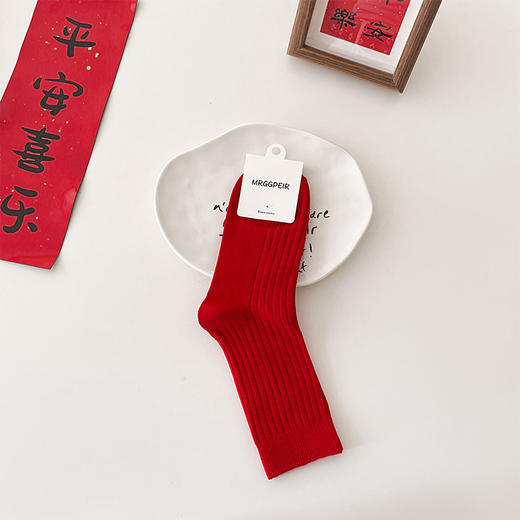 新年红色袜子中筒袜好运堆堆-纪念日百货门店同款168147743 商品图4