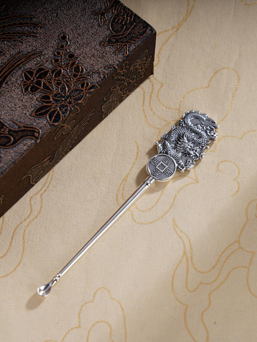 子佩集S999银【龙吟清籁】耳勺【EP482-1】纯银小摆件2411 商品图0