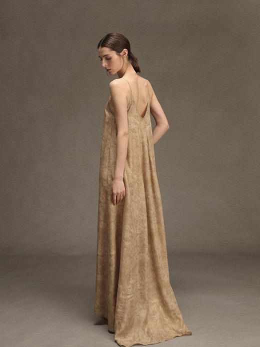 ranyepersonal｜PARADOX25DR05-2 拼接铜氨茧色吊带连衣裙 [ 茧 ] 商品图9