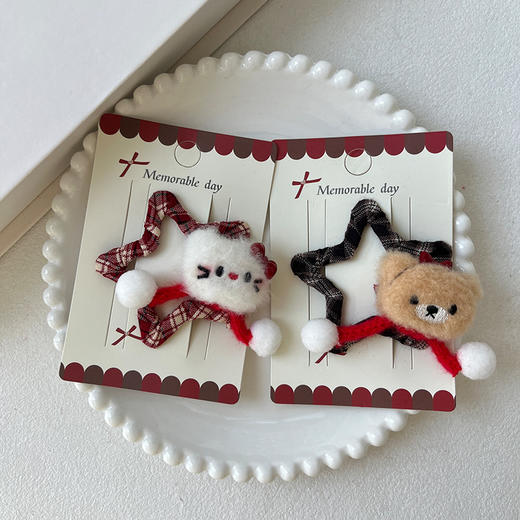 圣诞氛围感元气绒绒星星发夹-纪念日百货门店同款167797031 商品图4