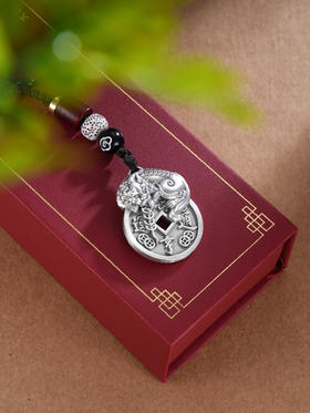 子佩集S999银【衔财献瑞】钥匙扣【HSYSK002】纯银小摆件原创作品2411