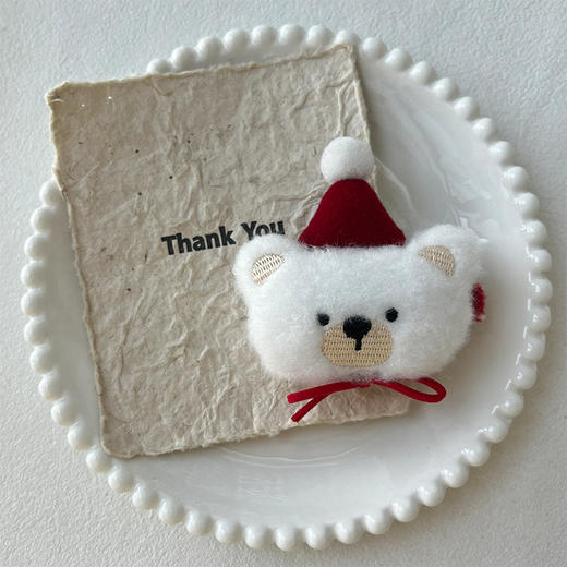 奶呼呼帽子毛绒小熊发夹-纪念日百货门店同款167795538 商品图0