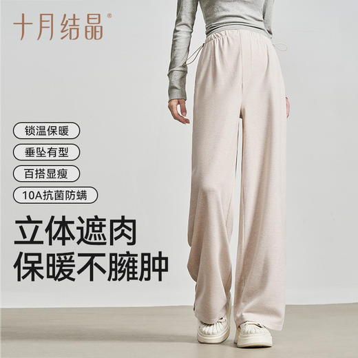 孕妇裤子外穿阔腿裤2025新款不勒肚子百搭垂感休闲裤冬季 商品图1