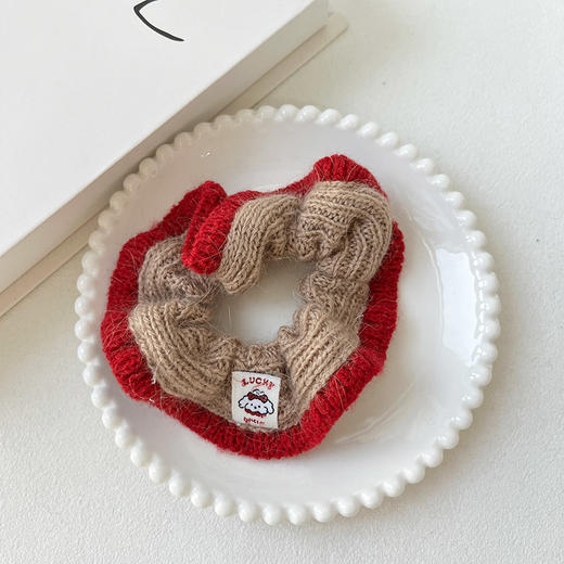 复古撞色针织木耳边发圈-纪念日百货门店同款167950059 商品图1