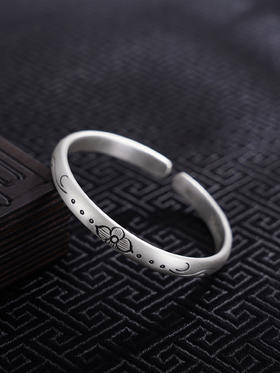 【花径通幽】子佩集S999银手工手镯原创设计【55061205】2407