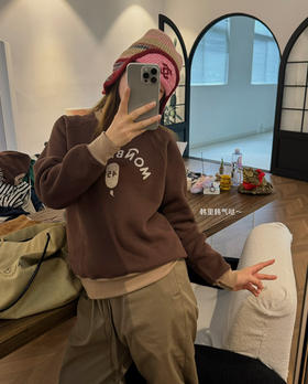 45r复古908系列圆领加绒卫衣