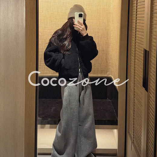 COCO ZONE 刘 一一 “棉花糖”收腰修身立领拉链外套  CD2A3105 商品图1