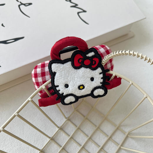 小众可爱红格子KT扎发抓夹-纪念日百货门店同款167749224 商品图3