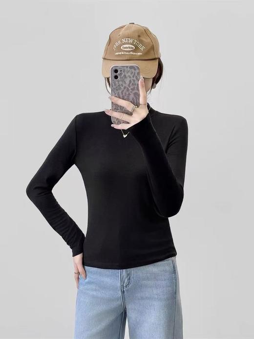 【超值特卖】半高领款～薄款长袖皮肤衣打底衫-喜出 商品图2