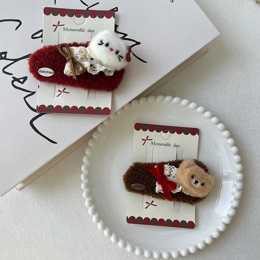 可爱元气蝴蝶结绒绒仔发饰-纪念日百货门店同款167797015 商品图0