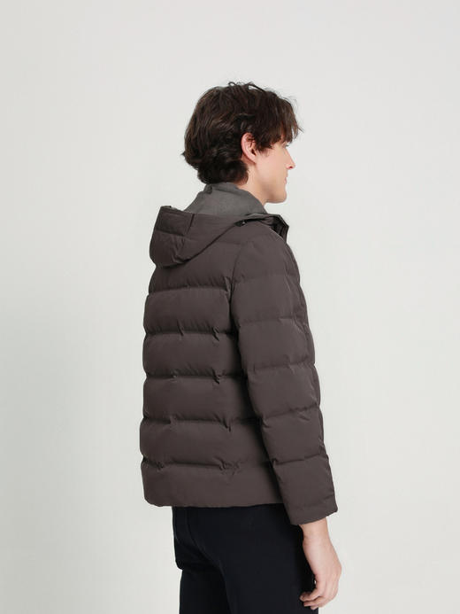 callisto咖色鹅绒连帽羽绒服 商品图4