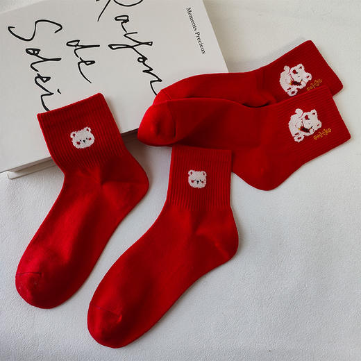 设计可爱萌趣小动物提花新年袜袜子-纪念日百货门店同款168147671 商品图4