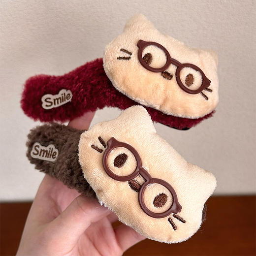 猫咪萌趣毛绒懒人盘发夹-纪念日百货门店同款167796881 商品图1