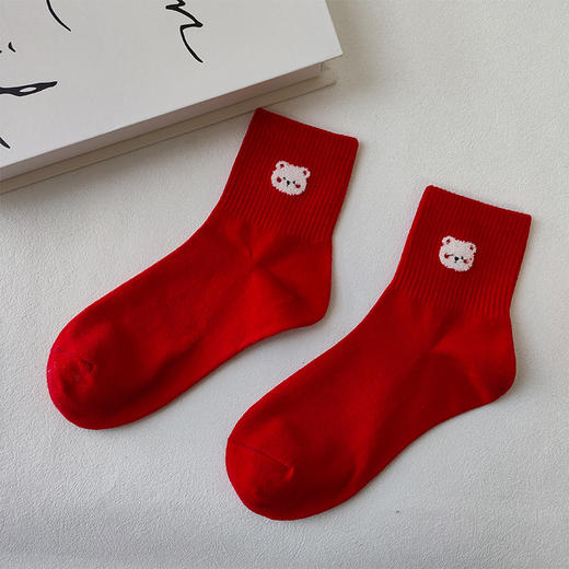 设计可爱萌趣小动物提花新年袜袜子-纪念日百货门店同款168147671 商品图1