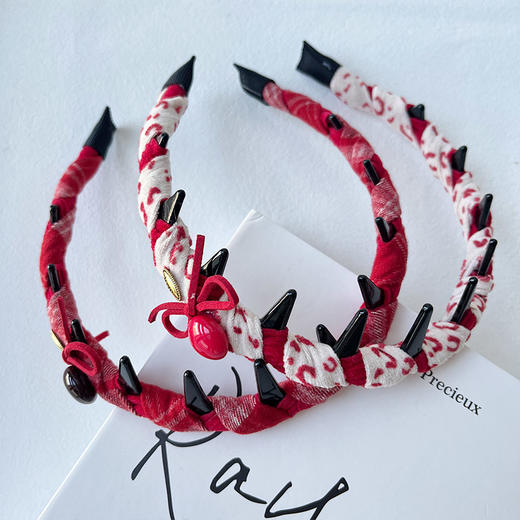 复古圆扣绕布高颅顶发箍-纪念日百货门店同款167797058 商品图3