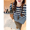 <曾小咸推荐> 现货秒杀！微信超特价！慵懒风条纹针织长袖t  日常139.99 立减60 秒杀79.99！ 商品缩略图4