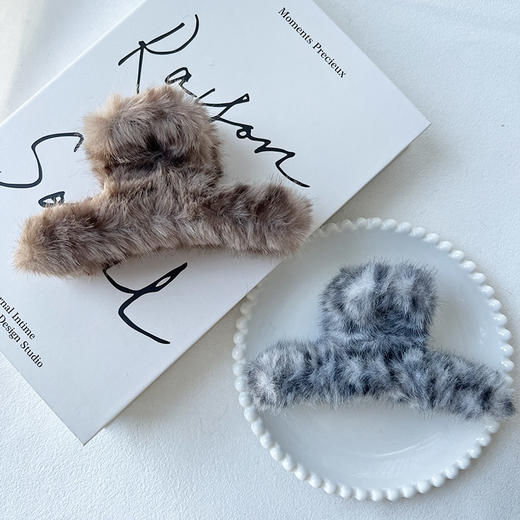 豹纹毛绒一字抓夹-纪念日百货门店同款165293497 商品图4