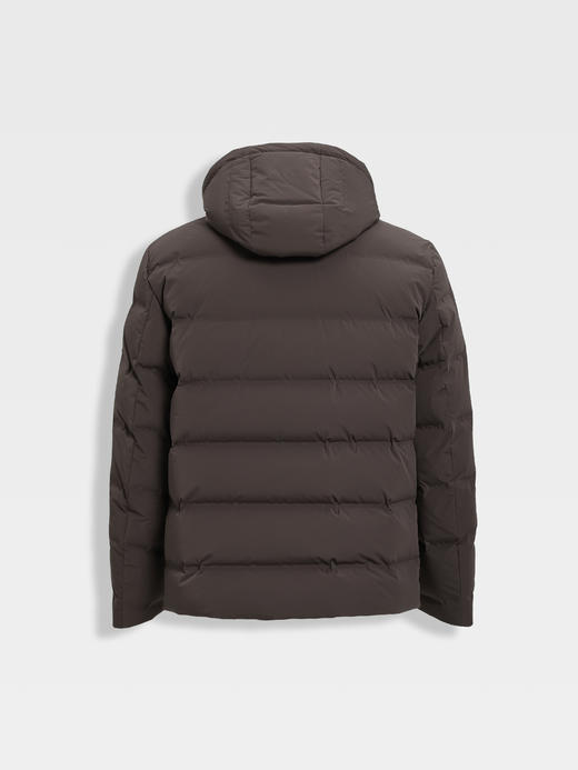 callisto咖色鹅绒连帽羽绒服 商品图1