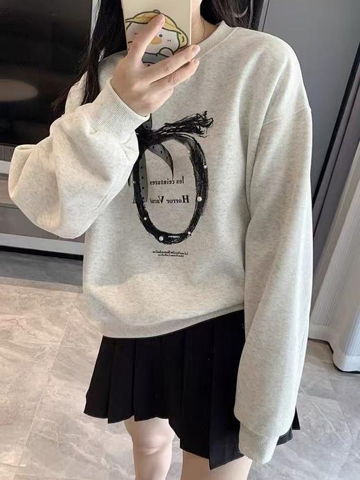 【超值特卖】不参与退换 -8803手工钉珠蝴蝶结短款卫衣-喜出 商品图2